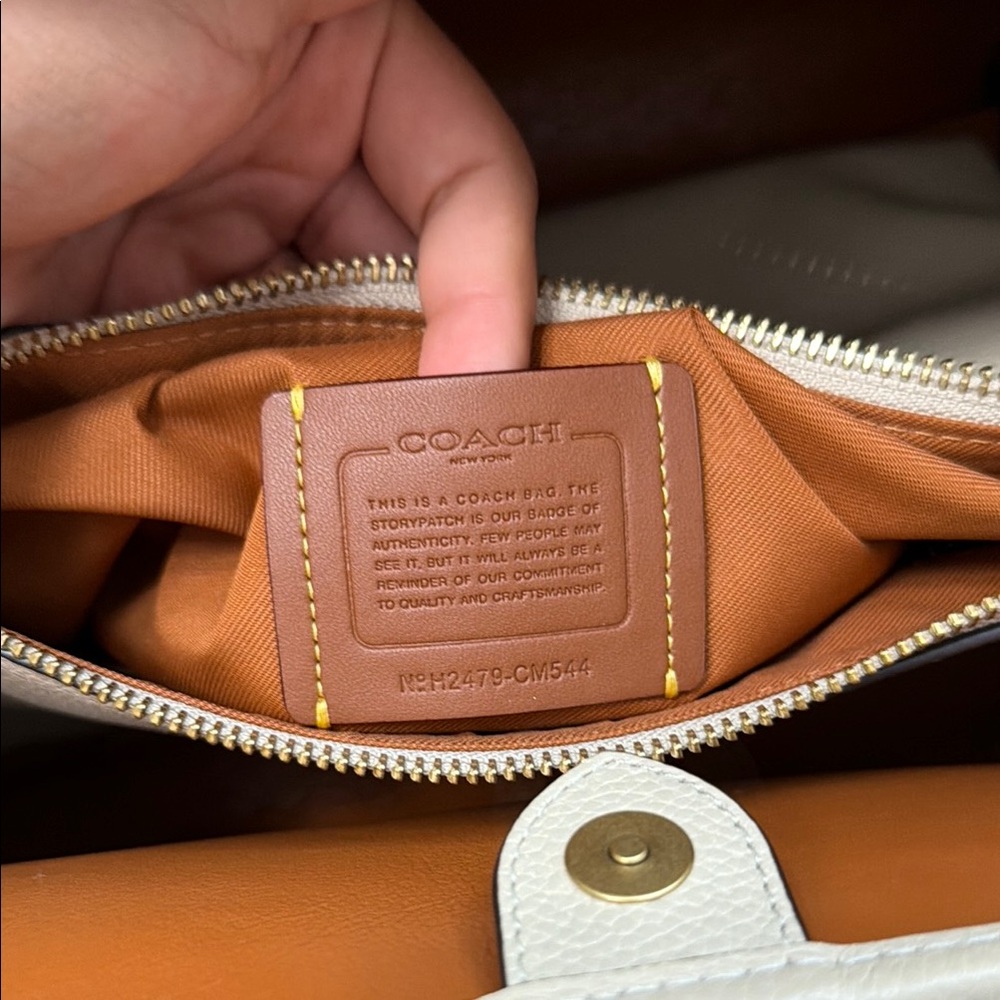Coach Lana Brass/Ivory Shoulder Bag - Picture 8 of 9